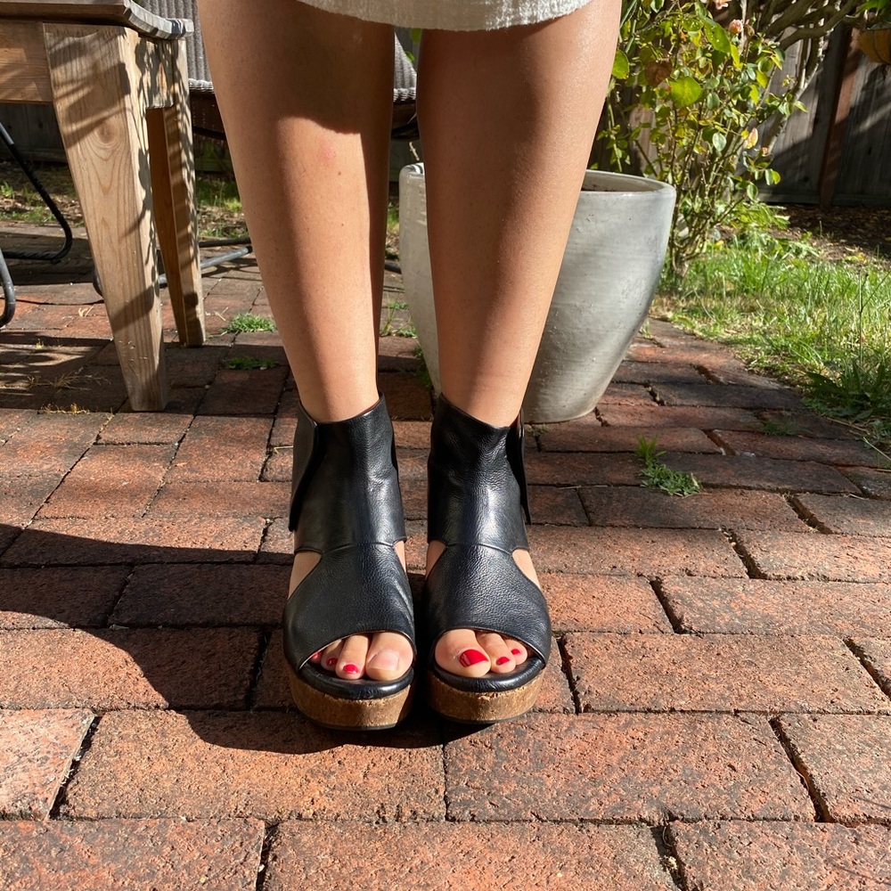 Black Coclico wedge platform sandals